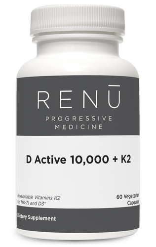 D Active 10,000 + K2 - 60 Vegetarian Capsules